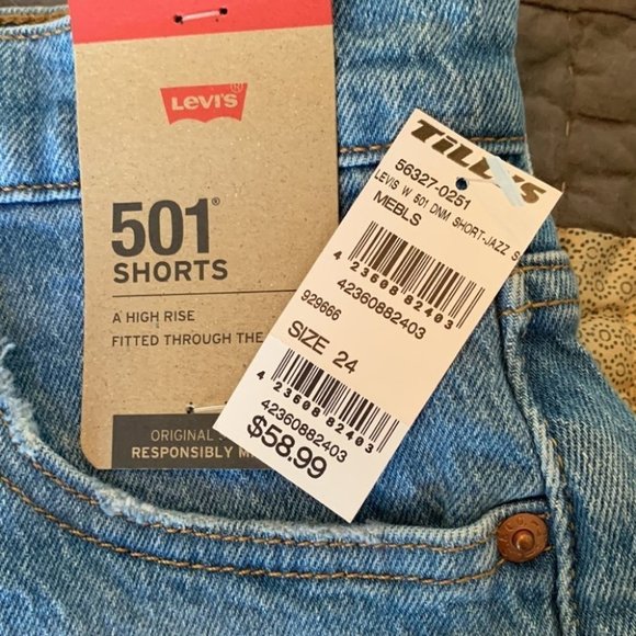 Levi's 501 Original High-Rise Cut-Off Jean Shorts - Picture 4 of 7